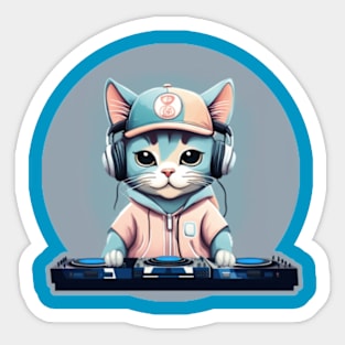 DJ Kitty Kat Sticker